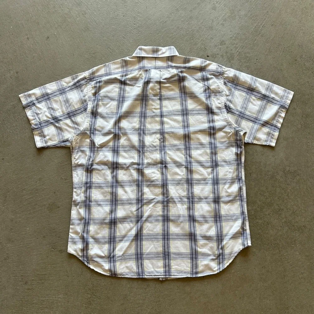 Vintage 90s Polo Ralph Lauren Blake Shirt Mens XL Plaid Short Sleeve Button Down